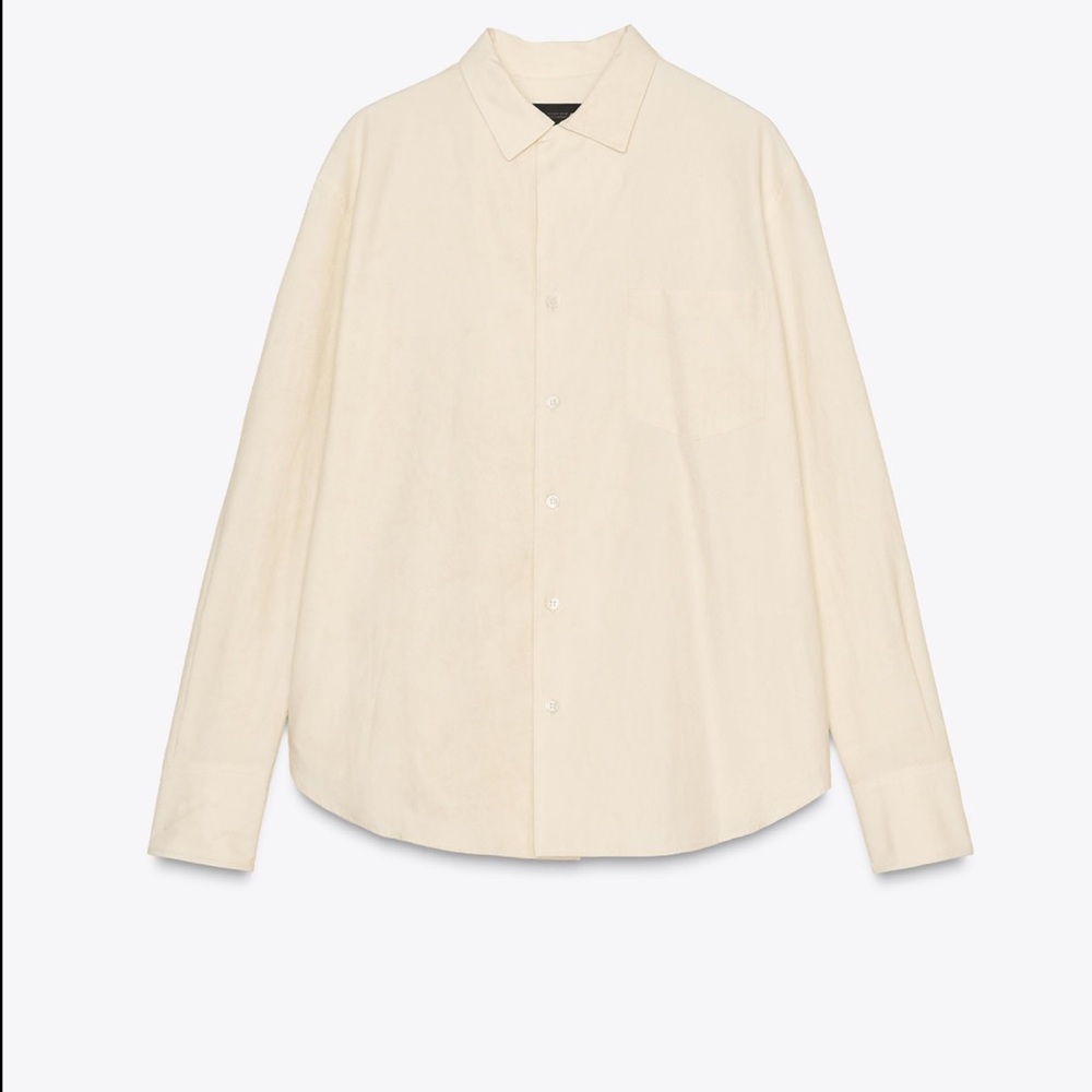 Zara Men's Beige Button Down Shirt